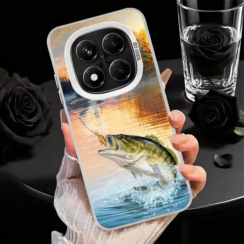 Hunting Fishing Man Shockproof Phone Case for Xiaomi Redmi Note 15 14 13 12 Pro Plus 11 11S 11T 5G Cover Anti Fall Fundas