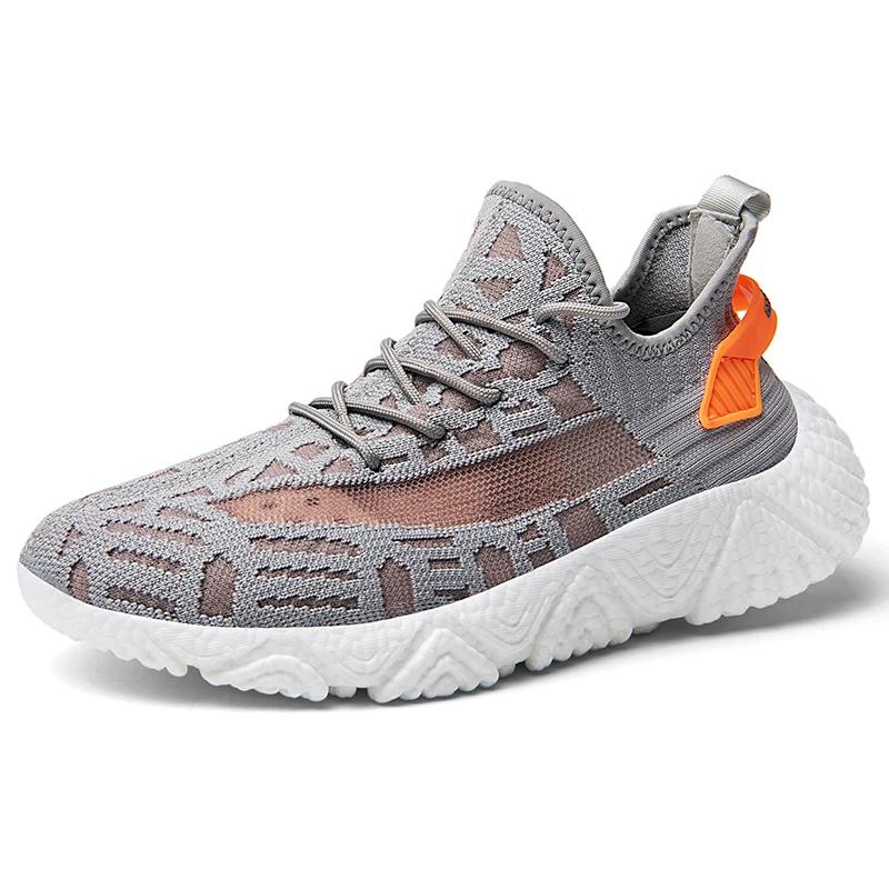 

Высококачественная мужская обувь, дышащие кроссовки, мужские удобные повседневные кроссовки для ходьбы, мужские летние новые теннисные кроссовки Zapatillas Hombre 39 серый