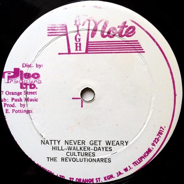 

12inch Record CULTURE THE REVOLUTIONARIES Natty Never Get Weary Mind Who Yo NONE High Note Jamaica Reggae Ska Dub Used