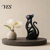 Desktop Cat Decor 3D Printed Hollow Figurine, Modern Abstract Sitting Kitten Statue, Artistic Design Animal Sculpture for Home Decoration, Gift Lovers