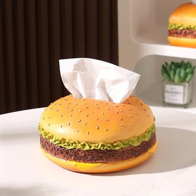 1pcs Hamburger Tissue Holder, Creative Tissue Box, Facial Tissue Organizer, Tissue Box Organizer for Home Decoration