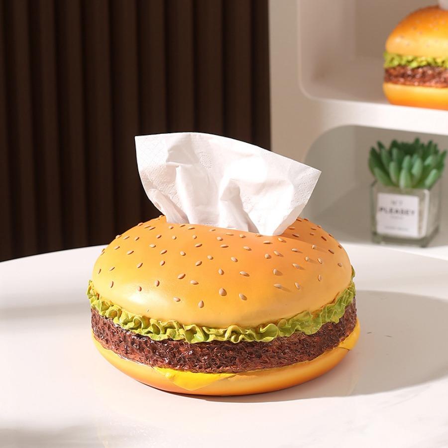 

1pcs Hamburger Tissue Holder, Creative Tissue Box, Facial Tissue Organizer, Tissue Box Organizer for Home Decoration 1pcs