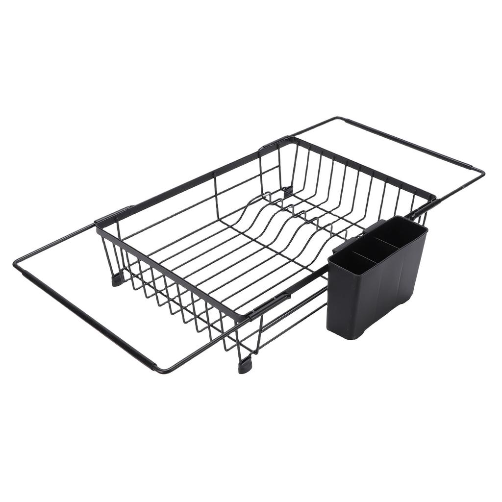 Expandable Dish Drying Rack in Sink Iron Kitchen Utensil Dish Holder Drainer Space Saving for Dishes Plates Bowls