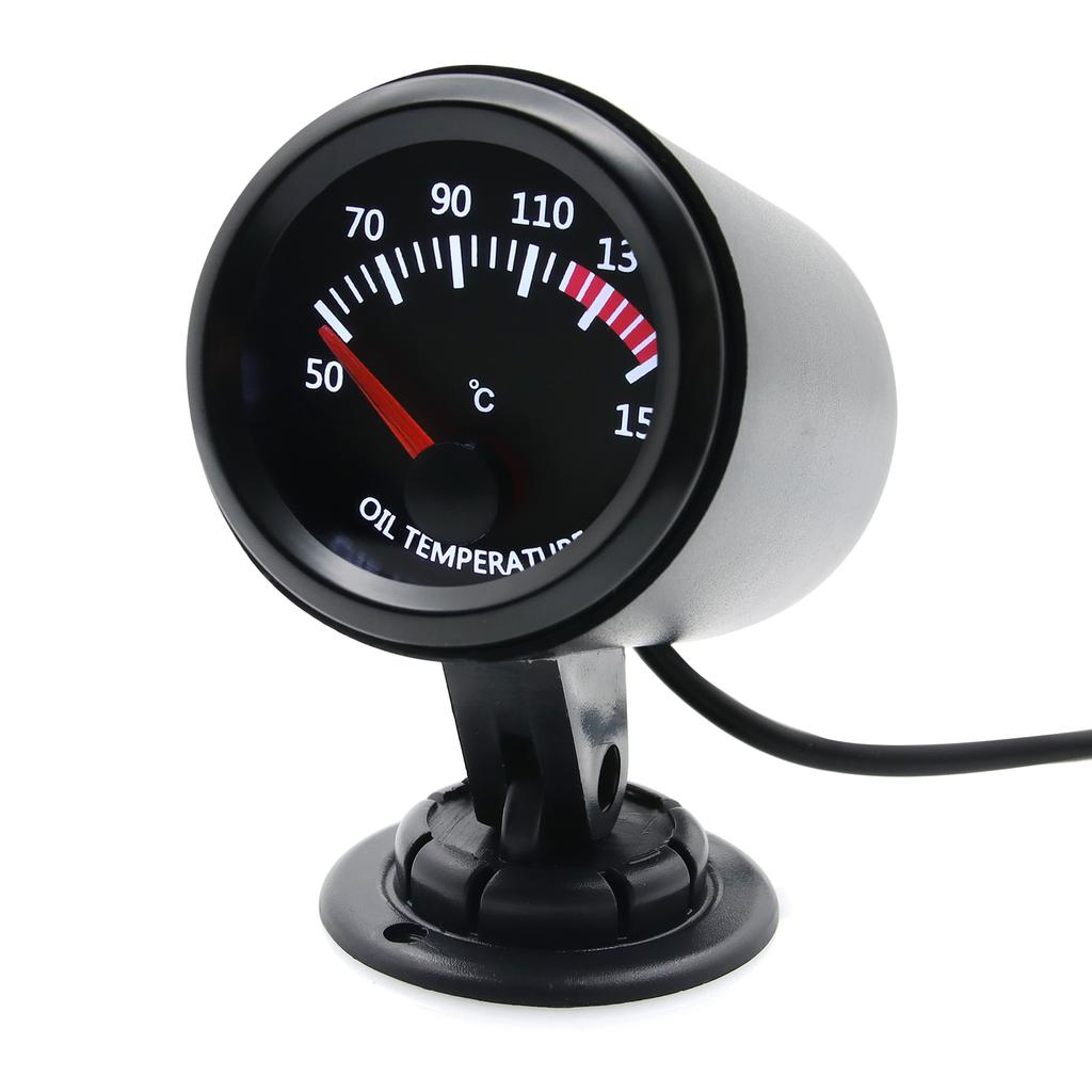 2" 52MM Oil Temperature Gauge with Sensors 50~150 Celsius 2" Gauge Universal White LED Smoke Len Digital 12V Car Truck Pointer