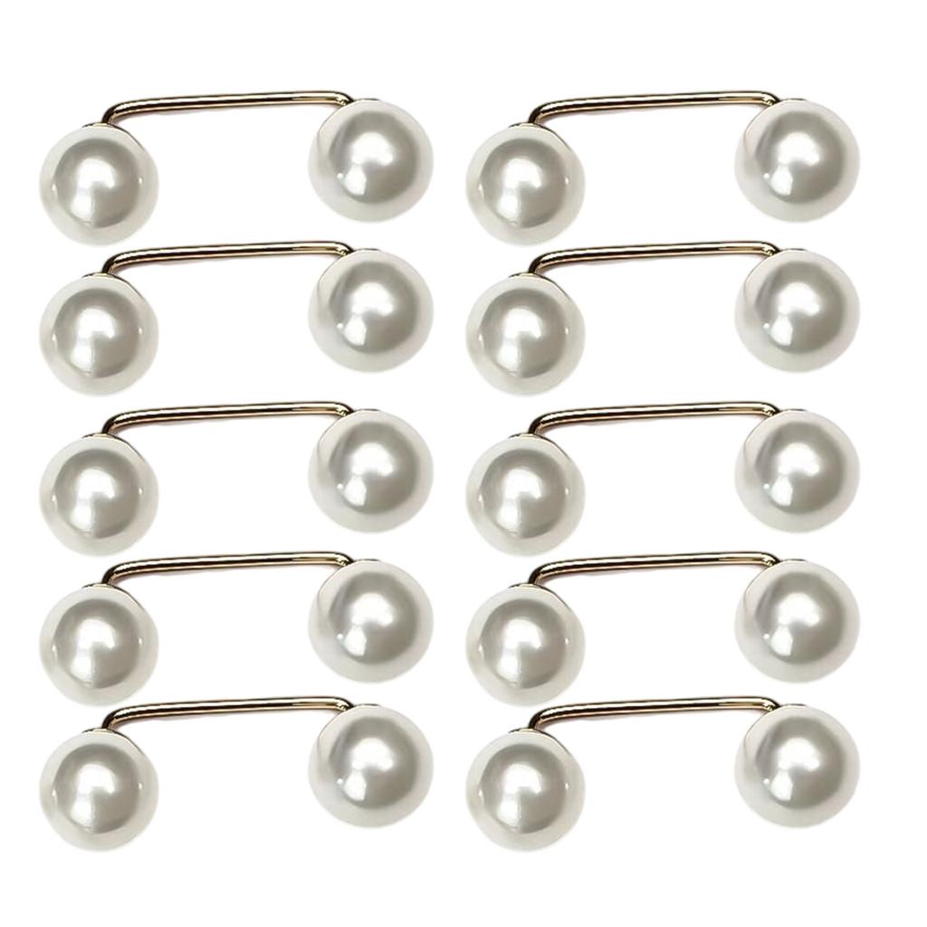 10pack Sophisticated Double Pearls Holder Reusable Durability Waist Cincher for Outfit Adjustments