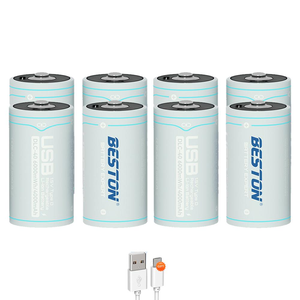 1.5V D Size Battery USB Rechargeable Li-ion Multifunction Batteries D Lipo LR20 Battery for RC Camera Drone Accessories Gas Stove