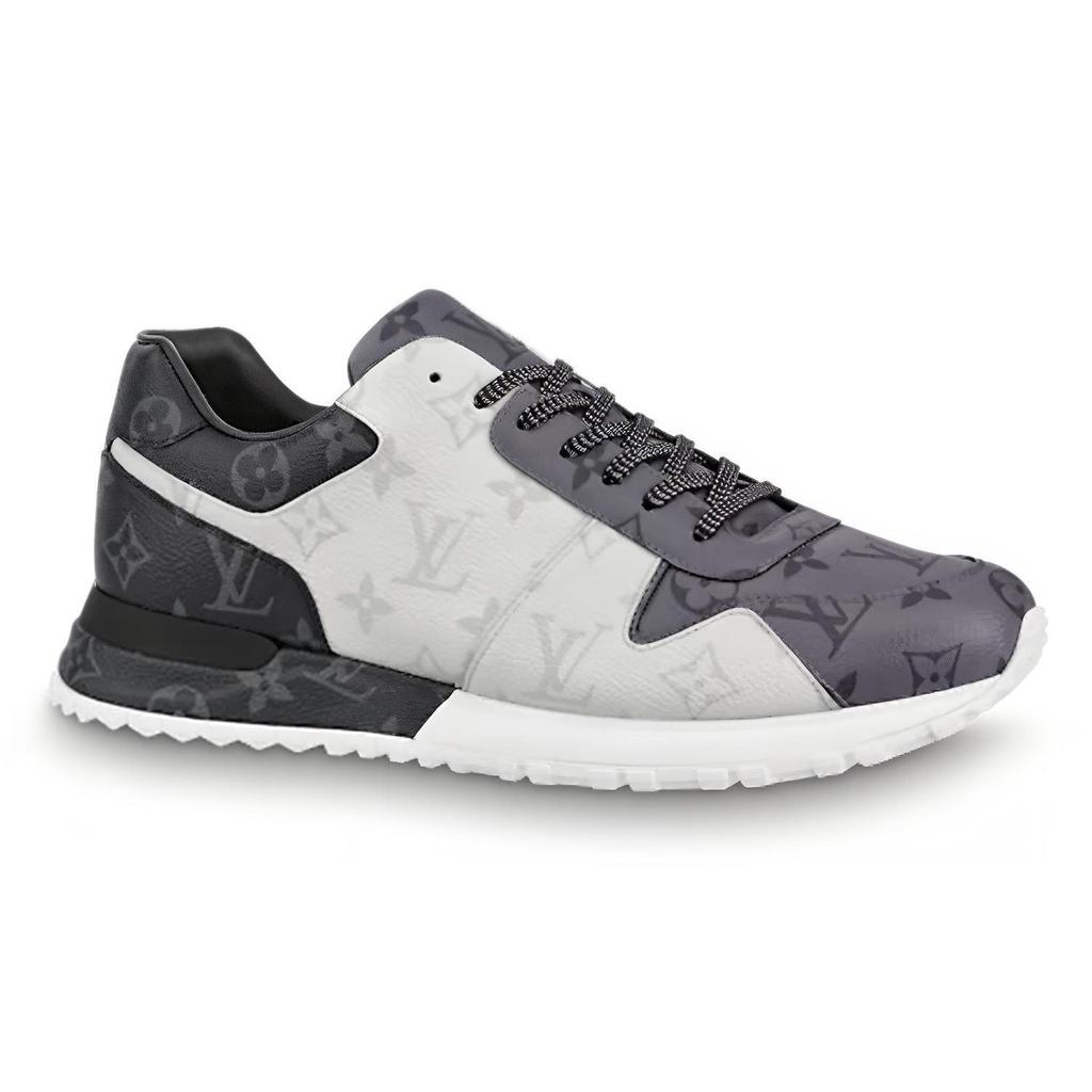 Louis Vuitton Run Away Sneakers 'White Monogram Ice And Dark Gray Monogram' 1A8UZJ