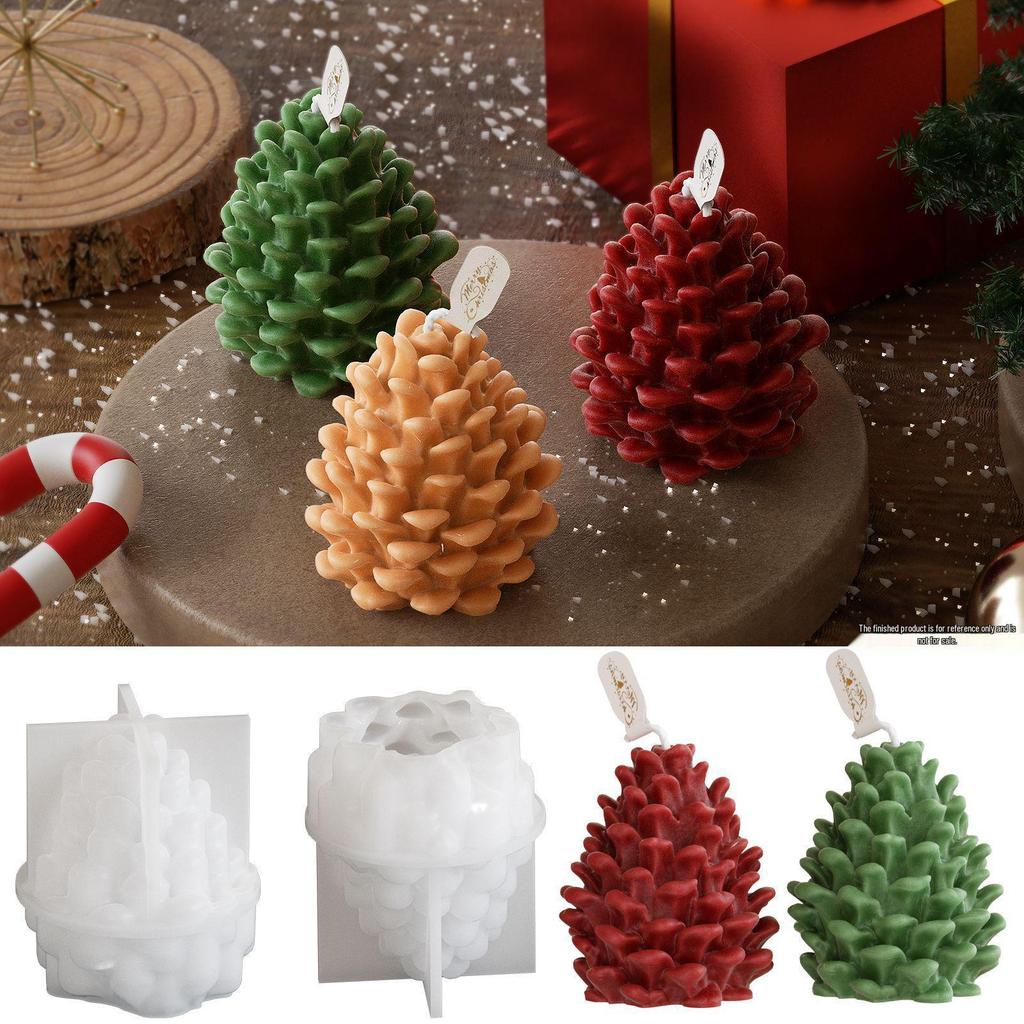 DIY Pine Cone Candle Silicone Mold - Christmas Tree Ornament for Resin, Night Light, Aromatherapy, Plaster Decoration.