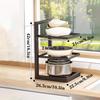 1 piece of highly adjustable three-layer and four-layer pot rack, storage rack, and kitchen utensil storage rack under