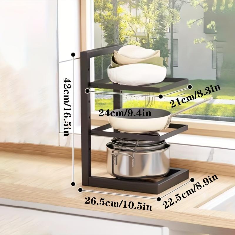 1 piece of highly adjustable three-layer and four-layer pot rack, storage rack, and kitchen utensil storage rack under