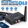 Bluetooth 6.0 Audio Receiver Car Bluetooth Adapter 3.5mm AUX RCA with Mic HIFI Stereo Wireless Adapter Support U-Disk for Car Speaker Amp