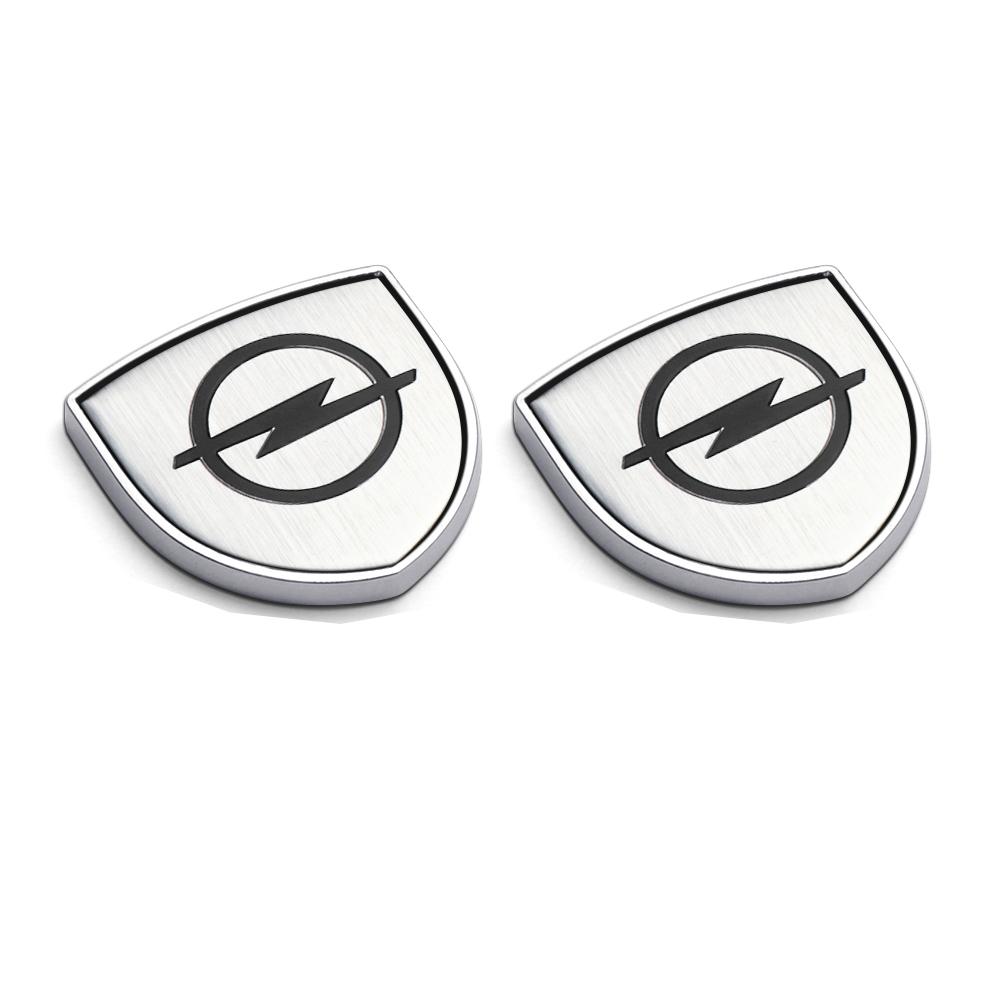 1/2Pcs Car Accessories 3D Metal Shield Body Trunk Emblem Stickers Decoration For OPEL Zafira Astra Mokka Movano Vectra Insignia