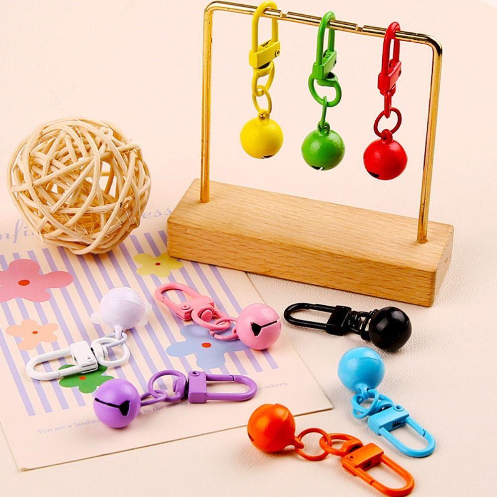 

50pcs Colorful Little Bell Pendant Paint Little Bell Keychain Bell Key Pendant Ornaments светло-желтого
