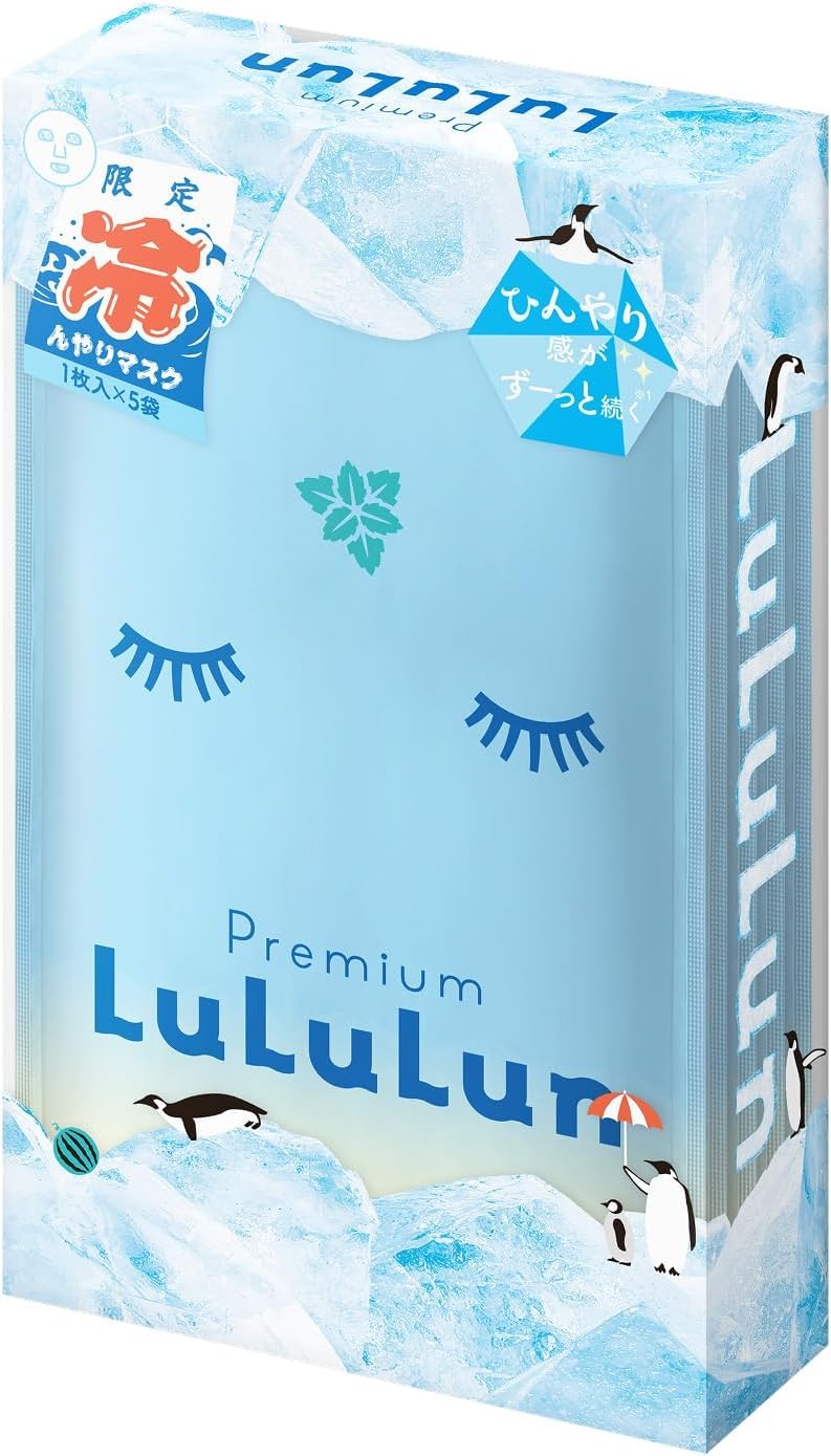 

Lululun Premium Lululun Охлаждающая 1 маска в упаковке x 5 Маска для лица от шероховатости пор, мешки, Пакет, Кожа, Пакет, Для лица, Лето, синий