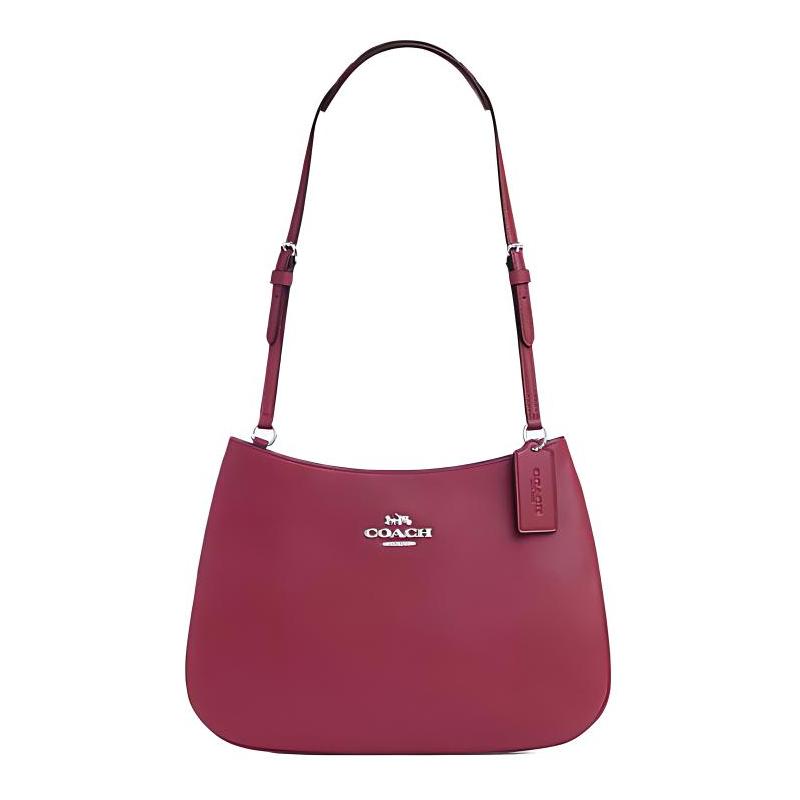 

COACH Penelope 27 Stylish Simple Logo Logo Underarm Bag Handbag Cowhide Leather Shoulder Bag Large Size Women s Bright Violet фіолетовий