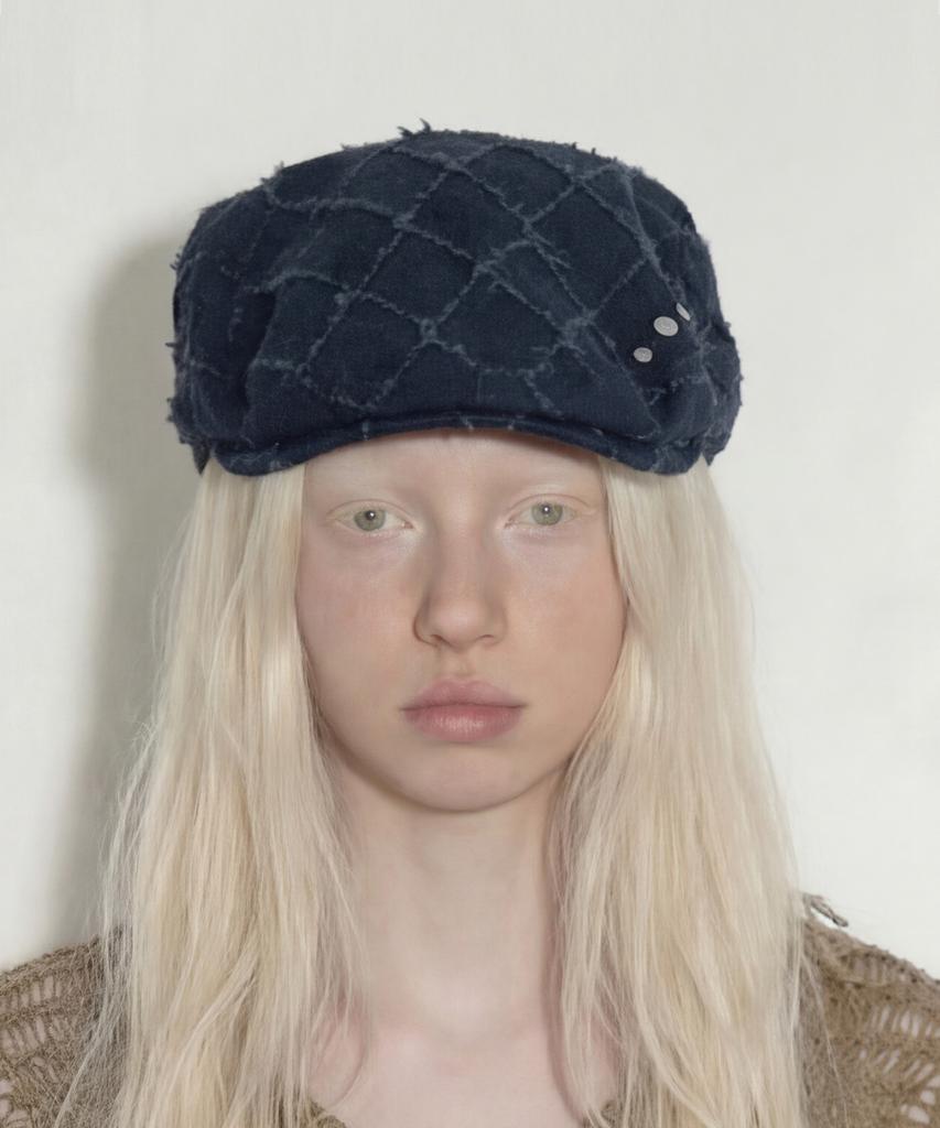 Eondeokeonteulolseutyudio Studded Classic Hunting Cap Drive Hunting / Triple R Stud / Navy Dia
