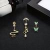 Bobisty 316L Surgical Steel Belly Button Ring Cute Butterfly Dangle Navel Piercing Jewelry for Women