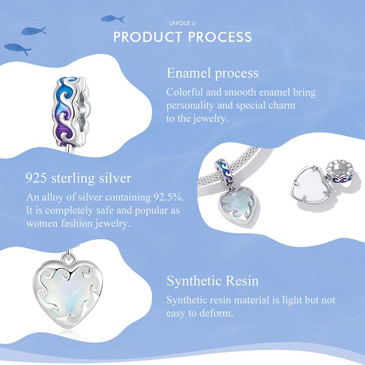 Acquista BAMOER Ciondolo Con Ciondolo A Forma Di Cuore Intrecciato Romantico In Argento Sterling 925 Adatto A Bracciali E Braccialetti Da Donna In Italia A Partire Da 7.21 - Foto 5