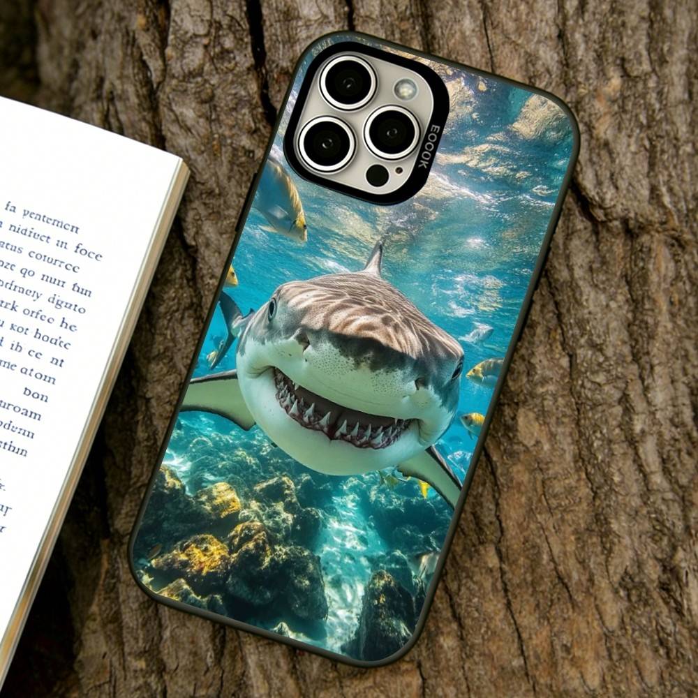 

Sea animals Phone Case For iPhone 17,16,15,14,13,12,11 Plus,Pro Max,XS,Colored Silver Plated Inside Cover iPhone17Pro