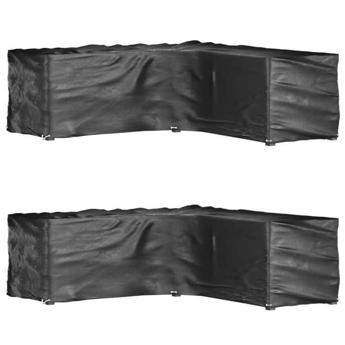 VidaXL L-shaped Garden Lounge Covers 2 Pcs 16 Eyelets 3155374