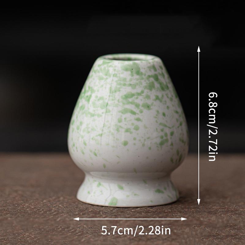 Japonská keramická miska na odkládání metličky Chasen na Matcha zelený čaj, stojánek, miska, bambusová metlička, mlýnek, štětce, čajové náčiní, držák, čajové příslušenství, čajový servis