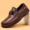 2024 Men's Premium Cowhide Leather Moccasins: Genuine Leather Casual Loafers with Round Toe