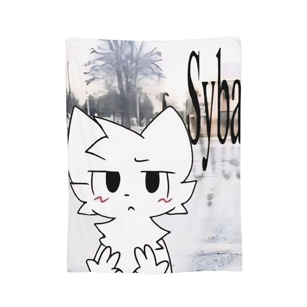 Boykisser Silly Cat Cartoon Blanket Fleece Spring Autumn Multi-function Ultra-Soft Throw Blanket for Bed Travel Rug Piece