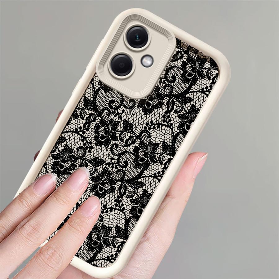 Soft Shell Phone Case for Xiaomi Redmi 13 A4 12 A3 A1 A2 Plus Lacey Pattern Fashion Funny