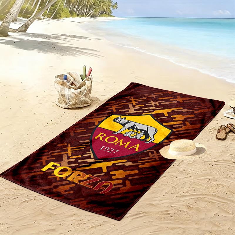A.S Roma Print Beach Towel, Large Soft Quick Dry Towel for Beach Camping Swimming