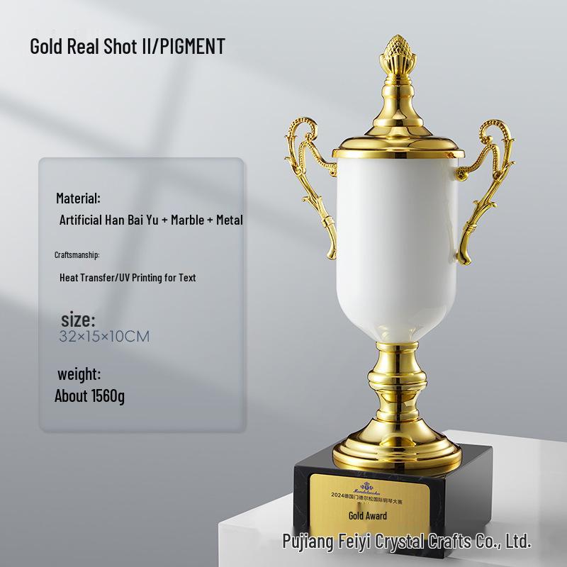 Custom High-End Marble Crystal Trophy for Annual Meeting and Outstanding Employee/Team Awards