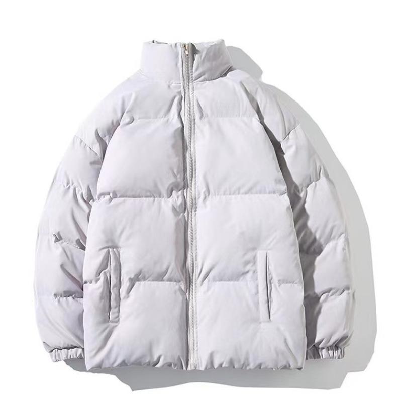 

Autumn and Winter Latest Mens Padded Jacket Korean Version Comfortable Fit Large Size Stand-up Collar Thick Warm Leisure Padded Jacket M серый