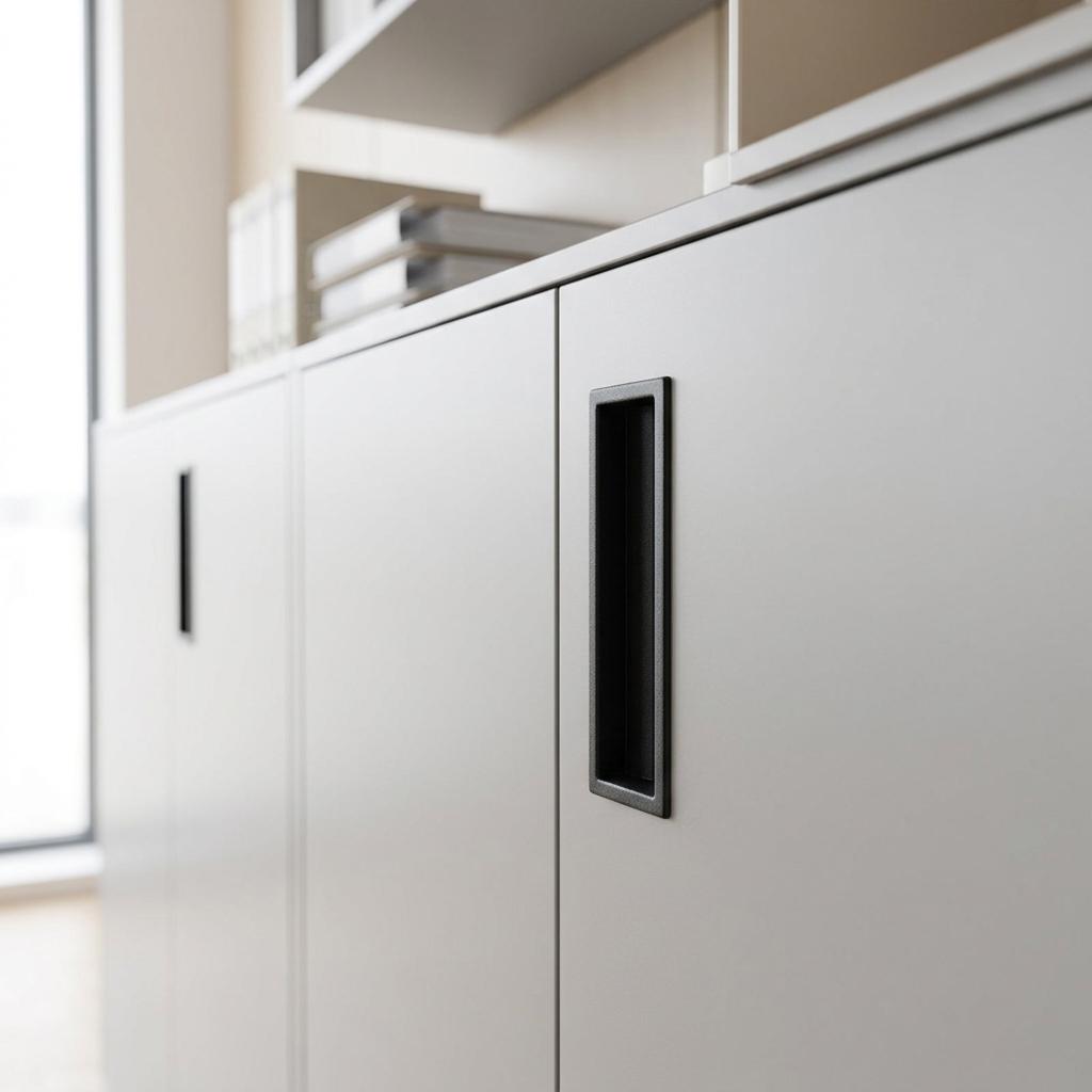 YH6002 New Black Plastic Recessed Handle and Flush Pull Handles