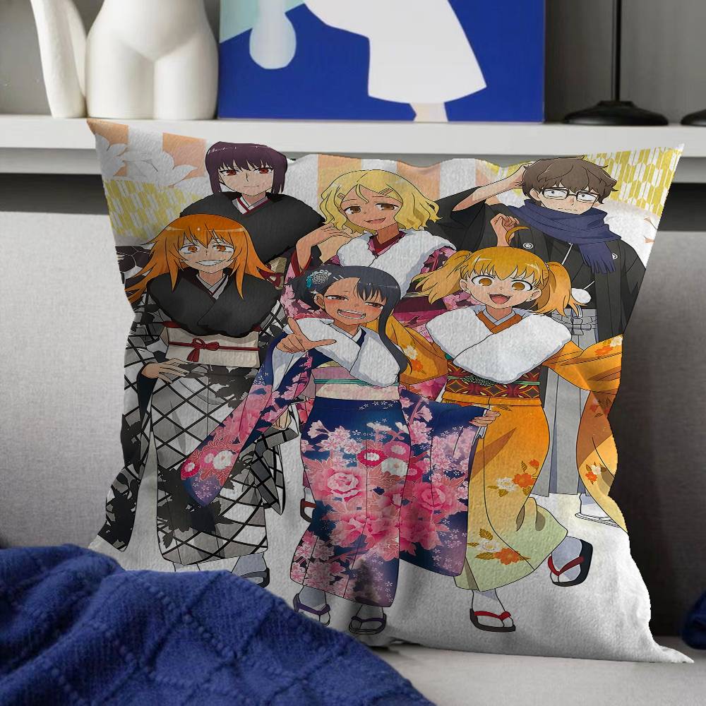 

Anime Dont Toy With Me Miss Nagatoro Cushion Cover Car Throw Pillow Case For Sofa Car Christmas Gift 40x40cm 45x45cm 12x12Inch
