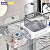 Hair Accessories Organizer Storage Box Clear Acrylic Hair Tie Organizer for Headband, Bows, Cotton Swab Organization, Bathroom