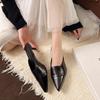 Pointed thin heel bag head slippers women's wear 2025 spring and summer new fashion sandals half slippers