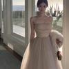 Flowing Immortal Princess Mesh Tie-Waist Dress