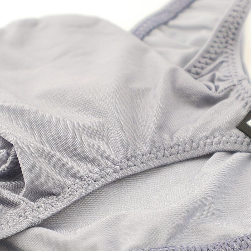 La Pomme Bikini Made with GUS Sheer and Clear Material with 3D Pouch Made In Japan by La Pomme LPH Black Men's Half-Back Shorts, Fabric, Glossy,