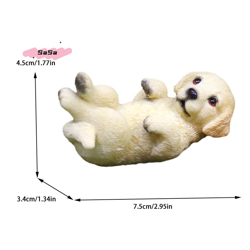 S-1 Pc Realistic Golden Retrievers Puppy Dog Miniature Figurine For Home And Garden Decors Resins Labrador Figure Ornament