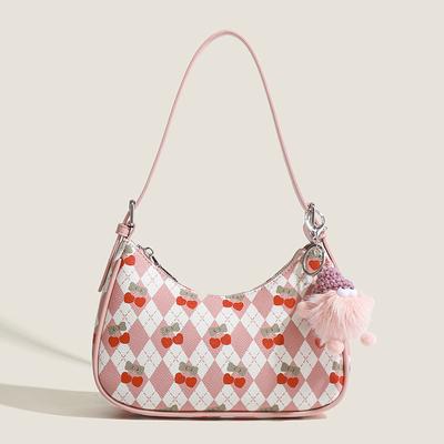 Design di nicchia Carina Ciliegia Versatile Borsa sottospalla Regalo di compleanno Borsa a spalla per pendolari