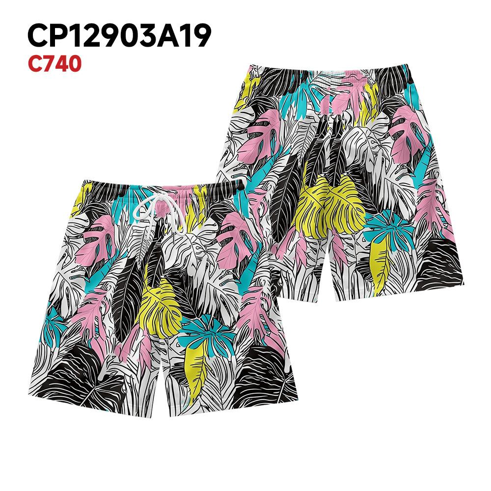 

European And American Tropical Rainforest Plant Elements Men S Casual Shorts Beach Pants XXS