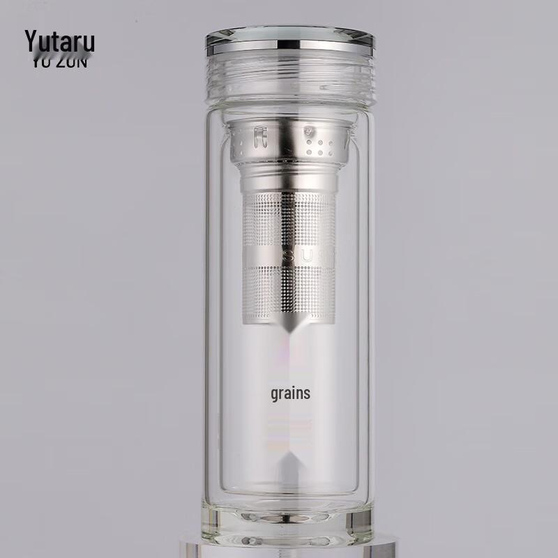 YUZUN Double-Walled Glass Tea Infuser Mug