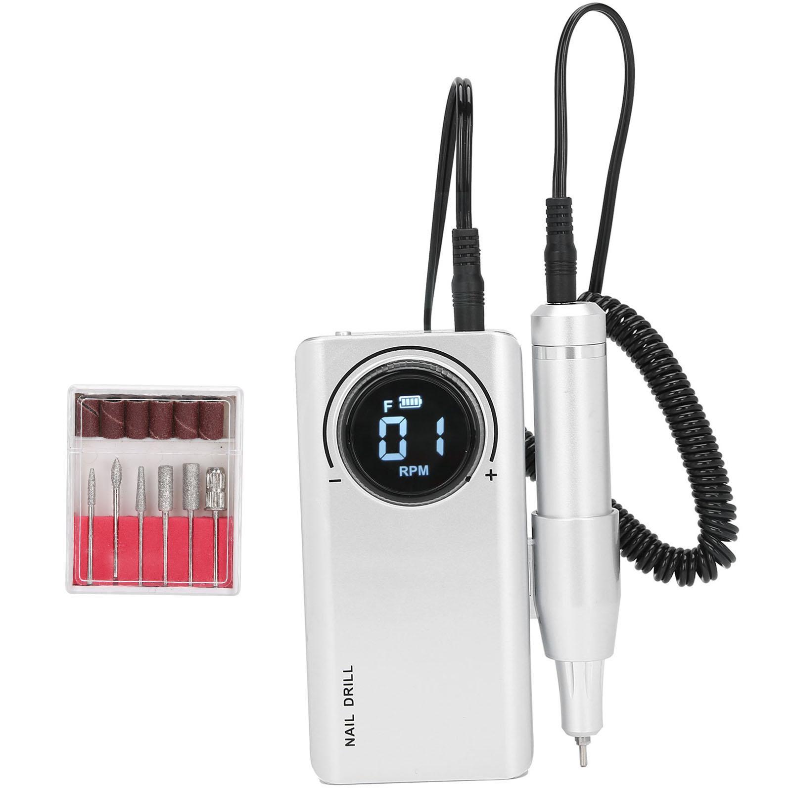 

35000 об/мин аккумуляторная электрическая дрель-ручка для ногтей портативная шлифовальная машинка для полировки ногтей жемчужный блеск