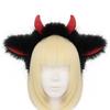 Fuzzy Devil Horn Headpiece Halloween Party Supply Furry Hairband With Lightweight Design Halloween Hair Ornaments