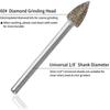 20pcs/set Cylindrical Diamond Burr Bits 3mm Grinding Head Engraving Drill Bit  Dremel Rotary Tools