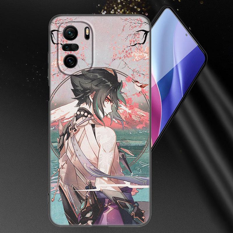

Чехол Genshin Impact Xiao для телефона Xiaomi Mi POCO X3 NFC GT M4 M3 12 11T 10T Pro A3 11 Lite NE 5G 12X 11i F3, мягкий черный чехол Xiaomi POCO X3 NFC