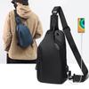 New Men's Crossbody Chest Bag: Casual, Large-Capacity, Water-Repellent, Korean-Style Motorcycle Backpack