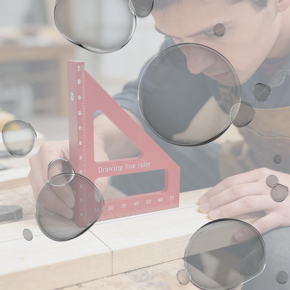 

45/90 Degree Woodworking Square Protractor 45/90 Degree Drawing Line Ruler for Carpentry Engineering and DIY Projects China Mainland