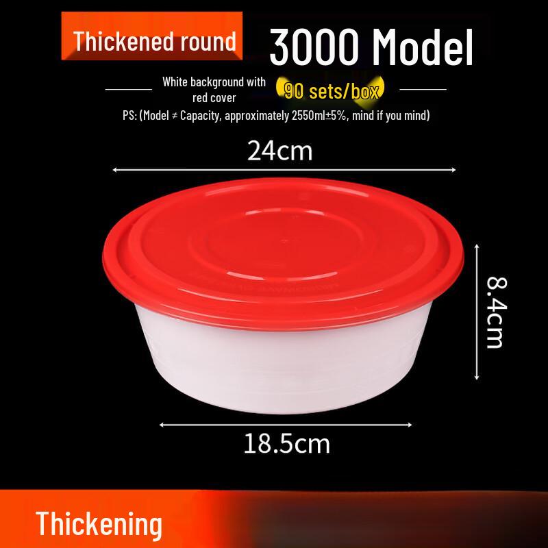 Einweg Runder Plastik Takeout Lebensmittelbehälter