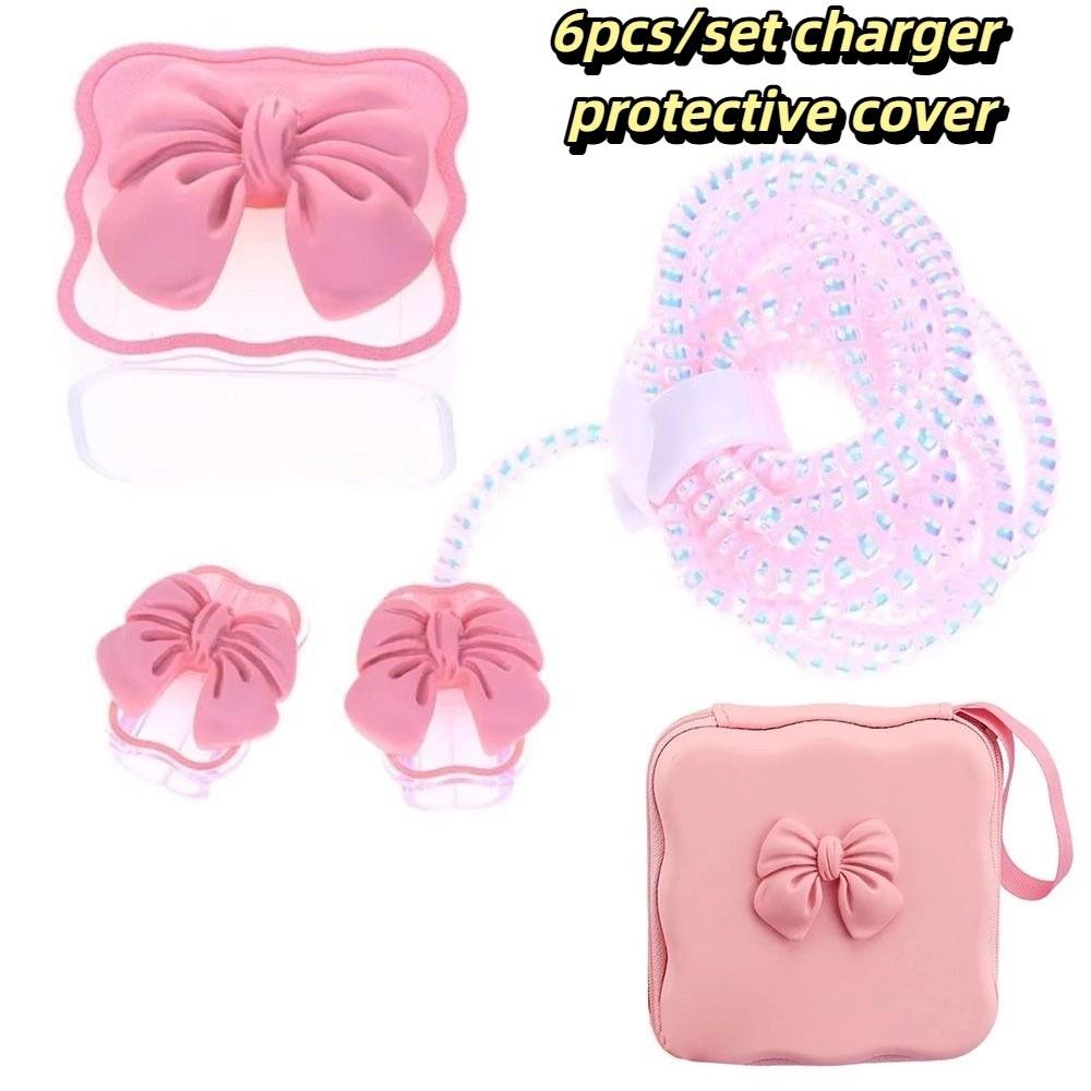 3D Bow Data Cable Pack Protection Sleeve Charger Cord Protector Cord Winder Kit  Charger Cable