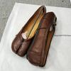 Fashion Wrinkles Tabi Ninja Shoes 2025 Women Cozy Leather Flats Split Hoof Toe Loafers Femme Mary Jeans Mocasines Ladies Ballerina Shoe